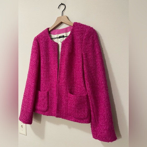 J. Crew Fuchsia Pink Wool Blend Career Blazer Size 8 - Picture 5 of 8